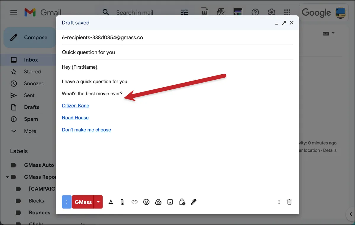 Poll in your email