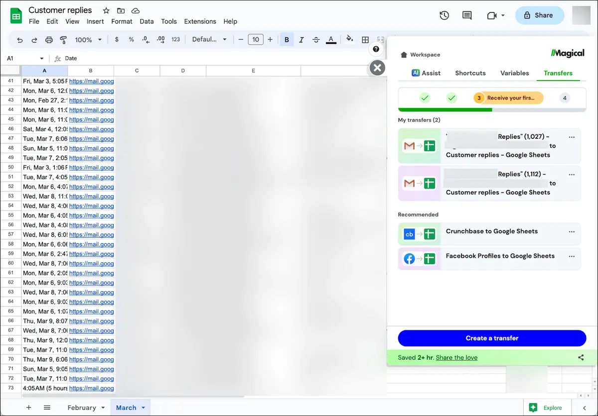 Magical for automated data entry
