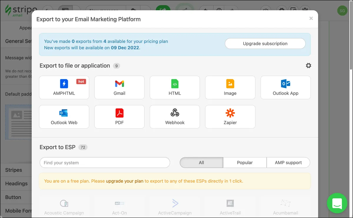 Exporting your HTML email template for Gmail from a third-party builder