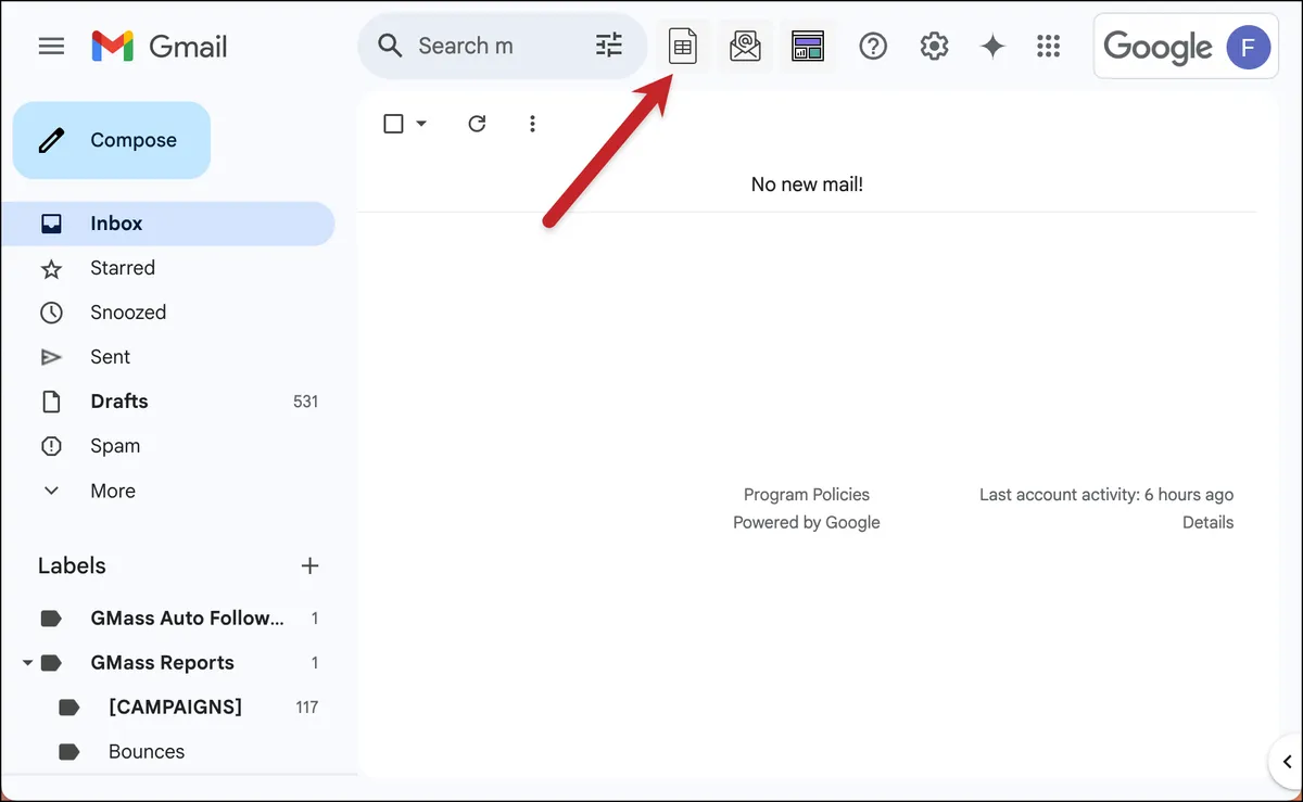 Connect your Google Sheet using the icon