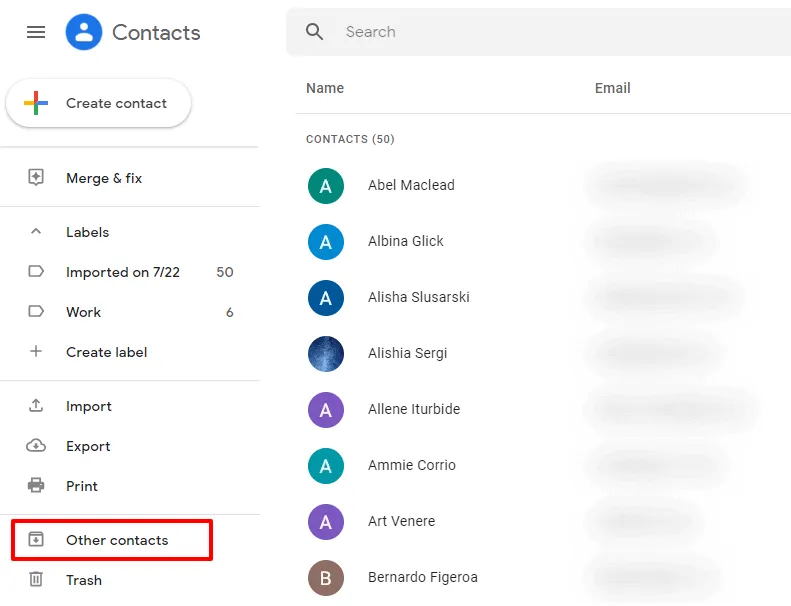 other contacts
