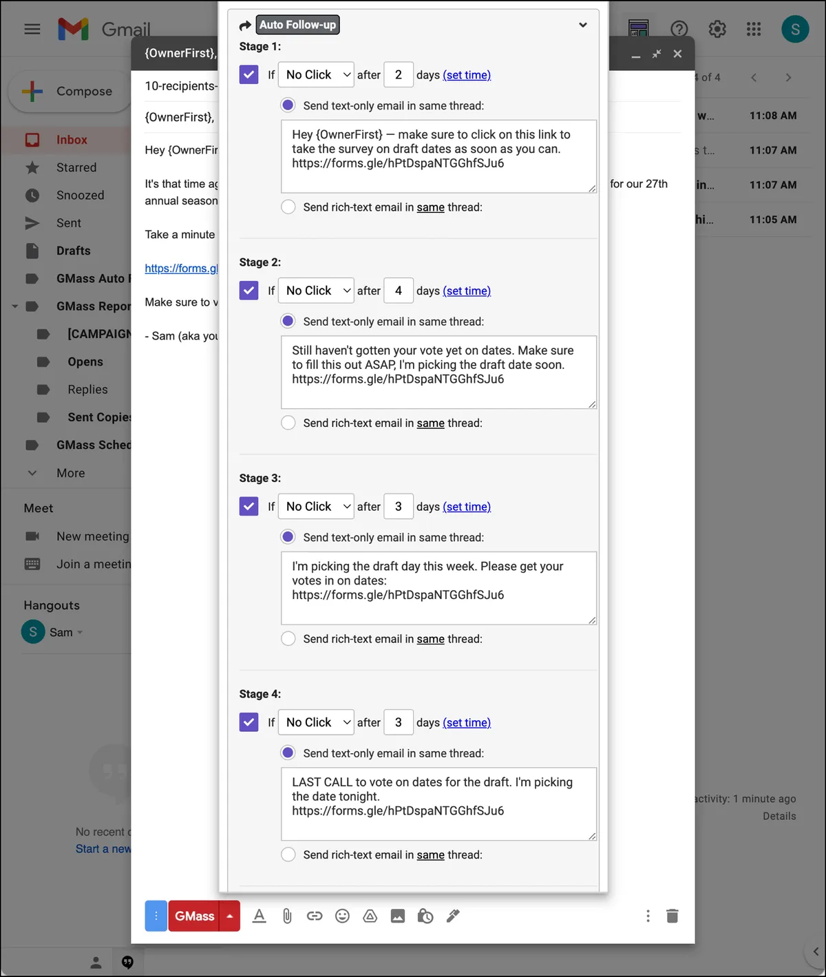 Even more auto follow-ups about scheduling times