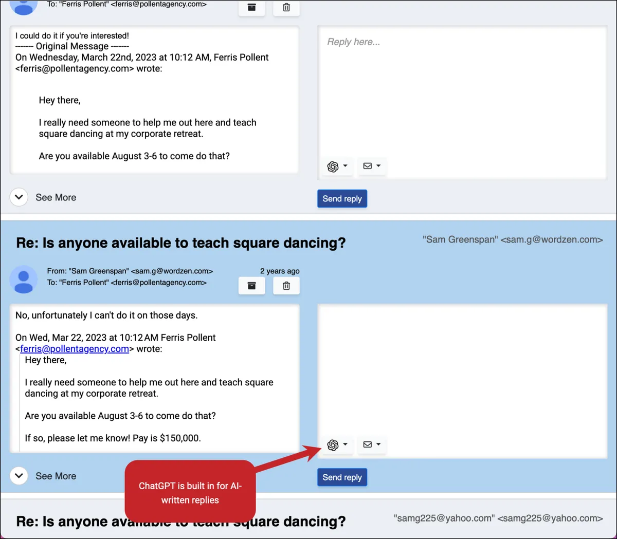GMass's Reply Project for handling campaign replies