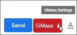 The GMass Settings Window button