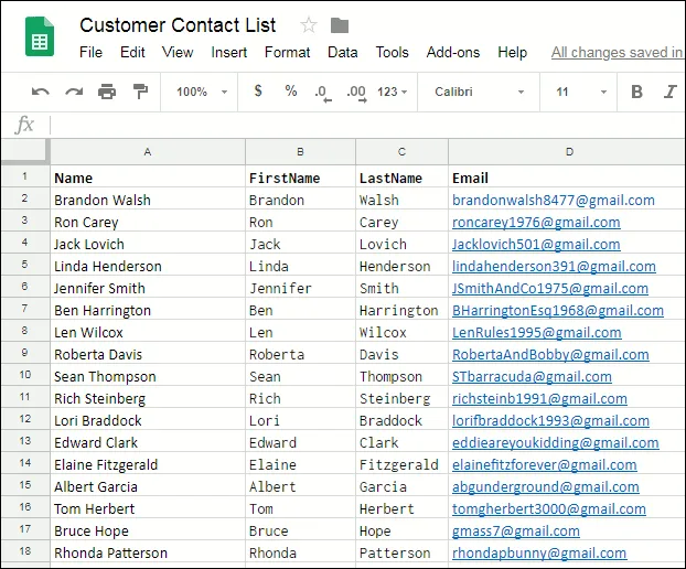 Showing your Google Sheet with your Gmail-using recipients.