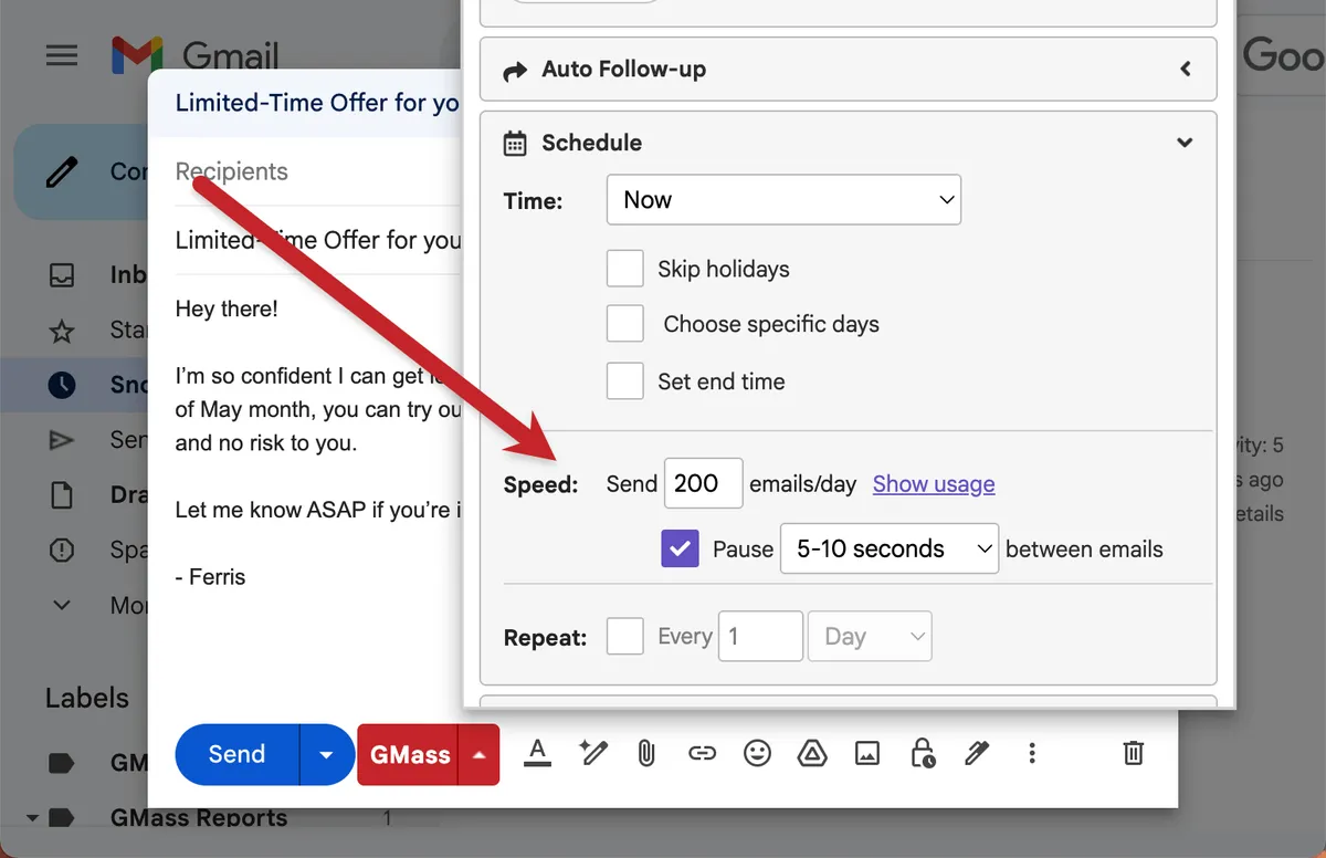 Setting your own daily limit
