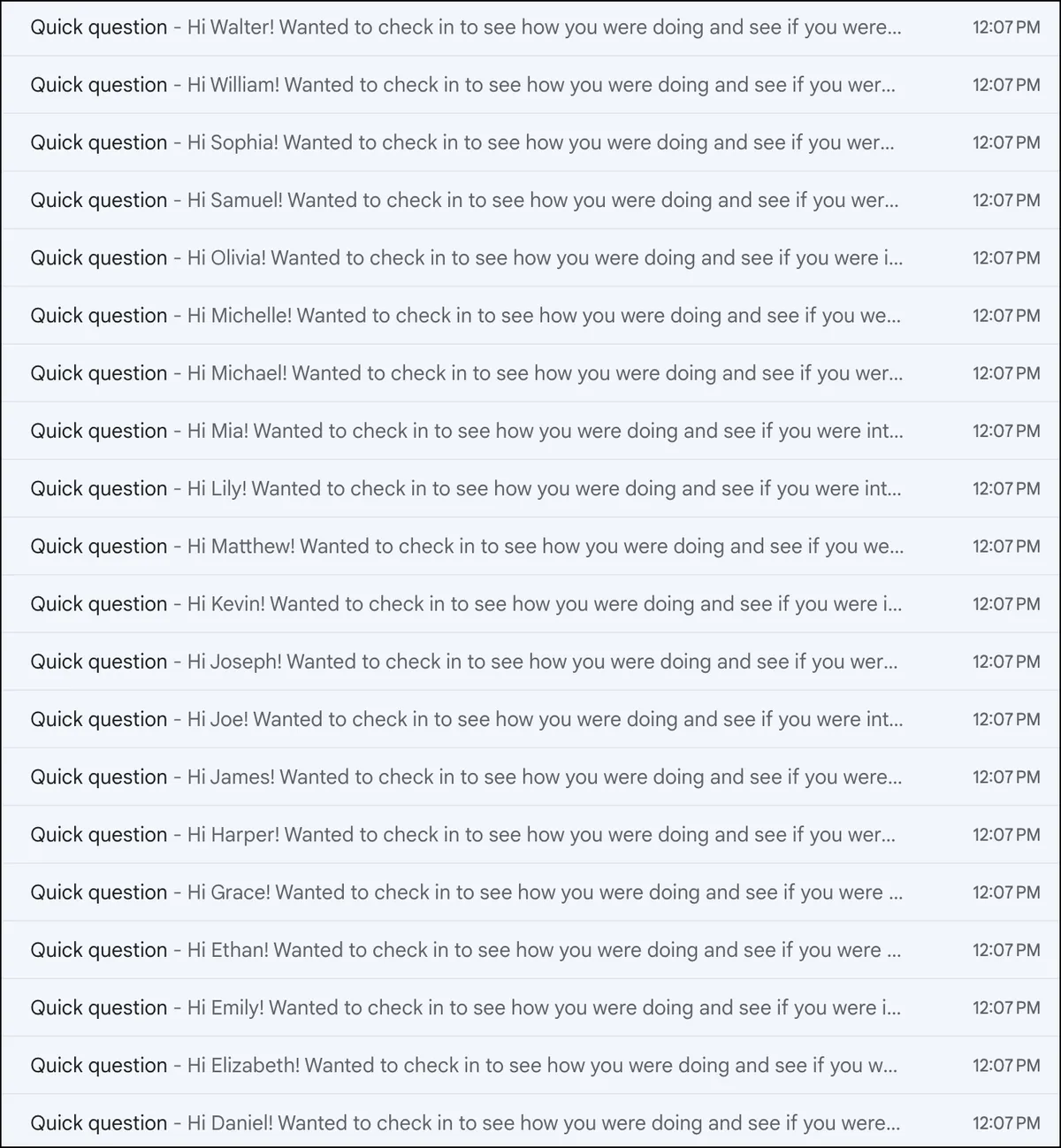 Personalized messages
