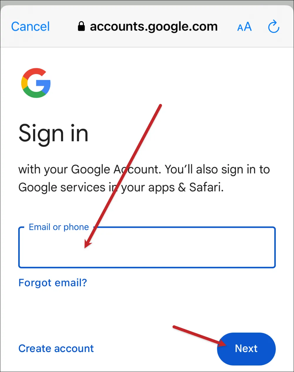 Enter your email address
