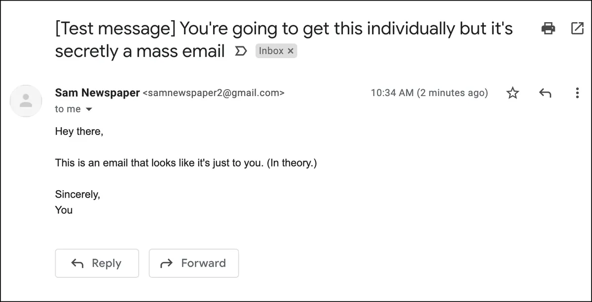 The multi send preview