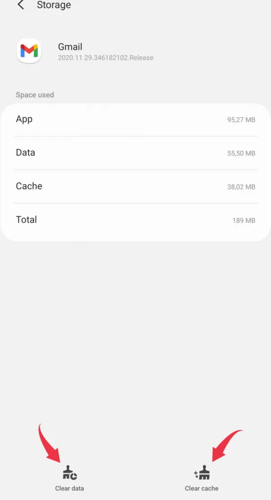 Gmail queued - Fix a queued email - Clear cache
