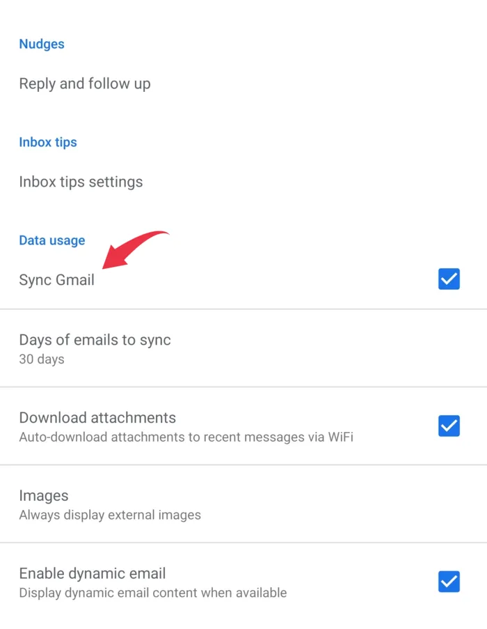 Gmail queued - Fix a queued email - Gmail sync