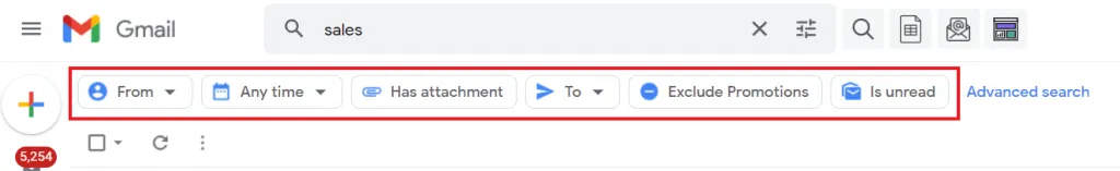 Advanced search