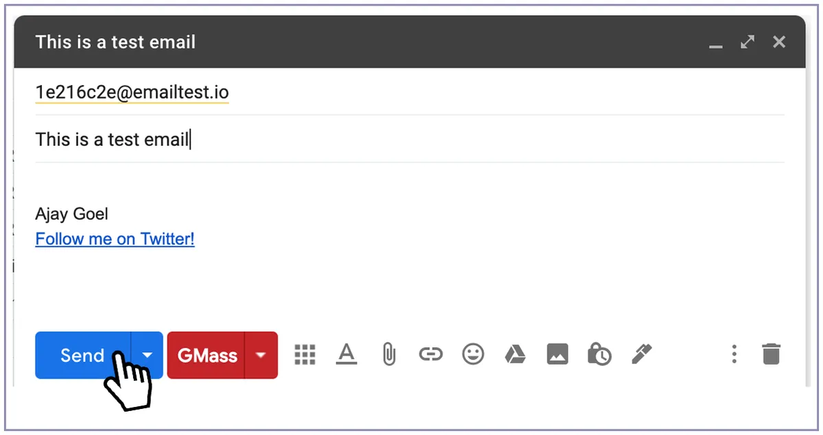 Gmail blue send button