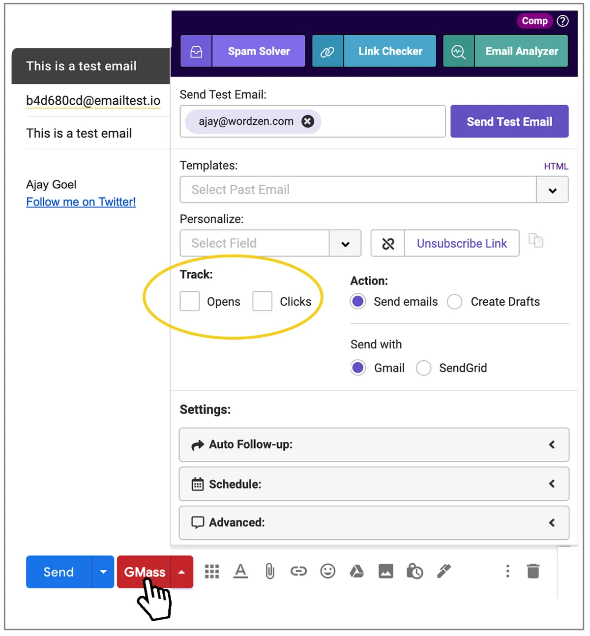 sending from Gmail API