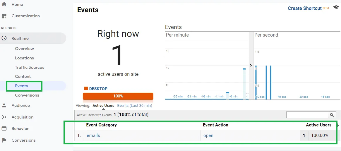 Google Analytics event tracking