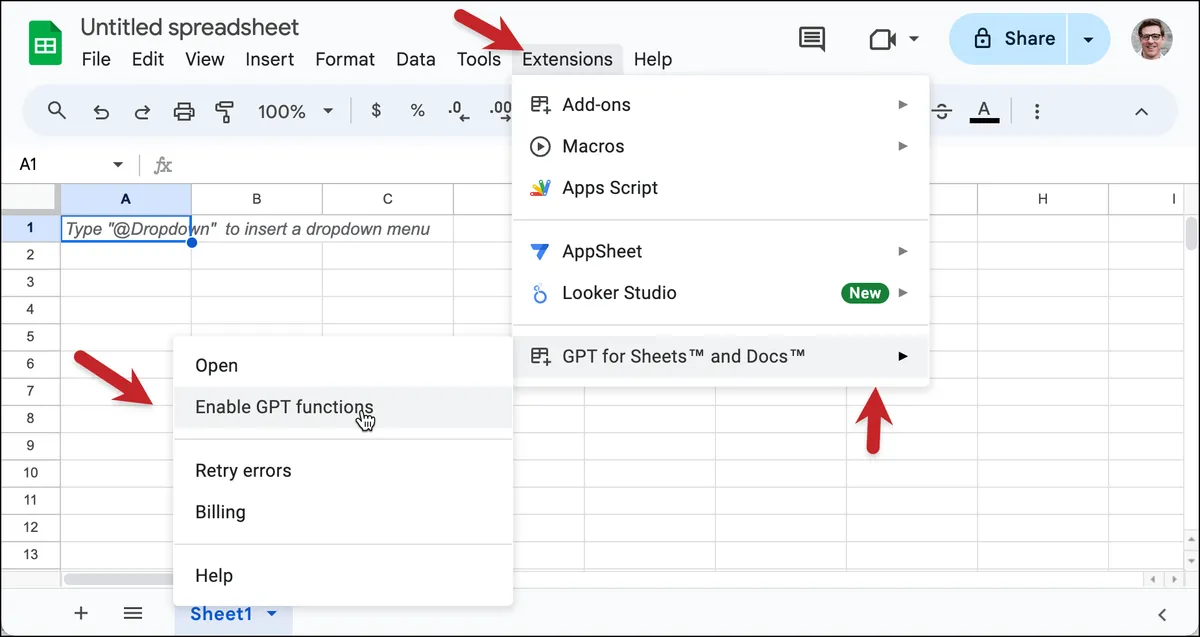 Enable GPT functions with the add-on