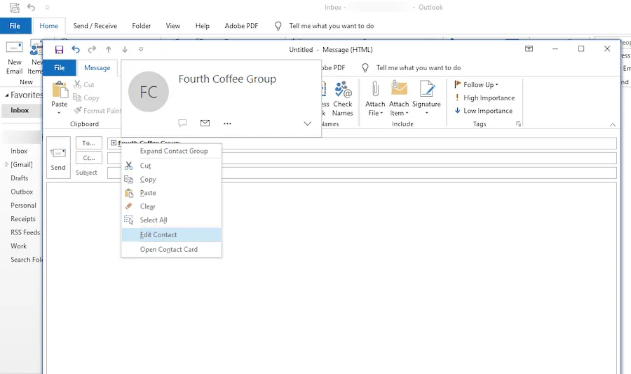 Edit contact