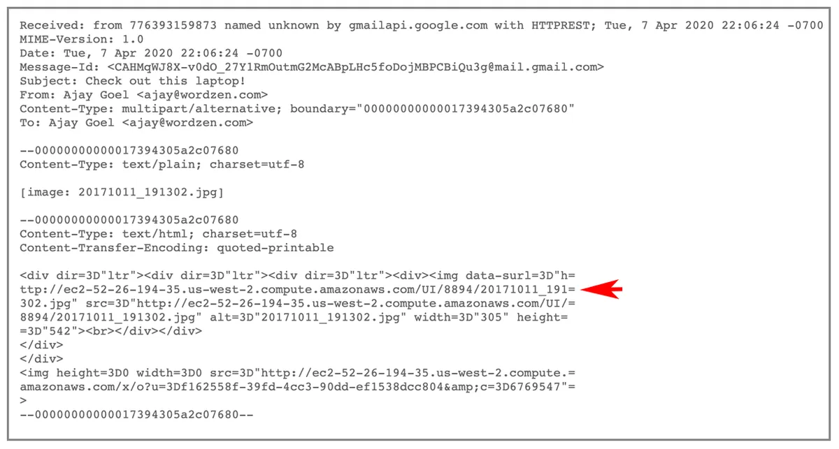 Original Gmail code