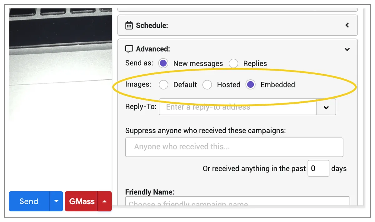 set images to be hosted or embedded