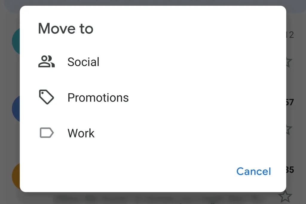Move to tab