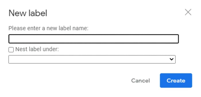 New label