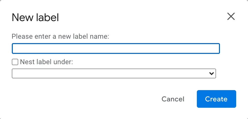 New label