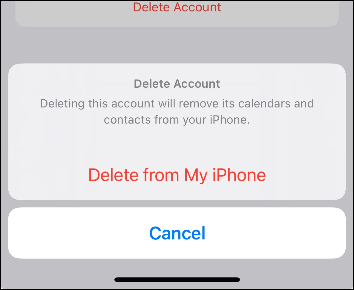 Confirm you want to remove the app from your phone