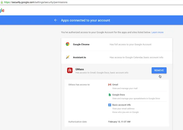 How to disconnect SendHustle from your Gmail account