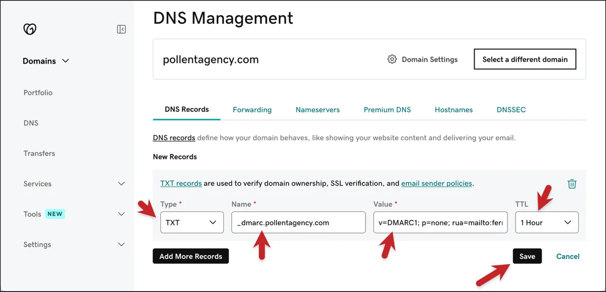 What to put in the various fields