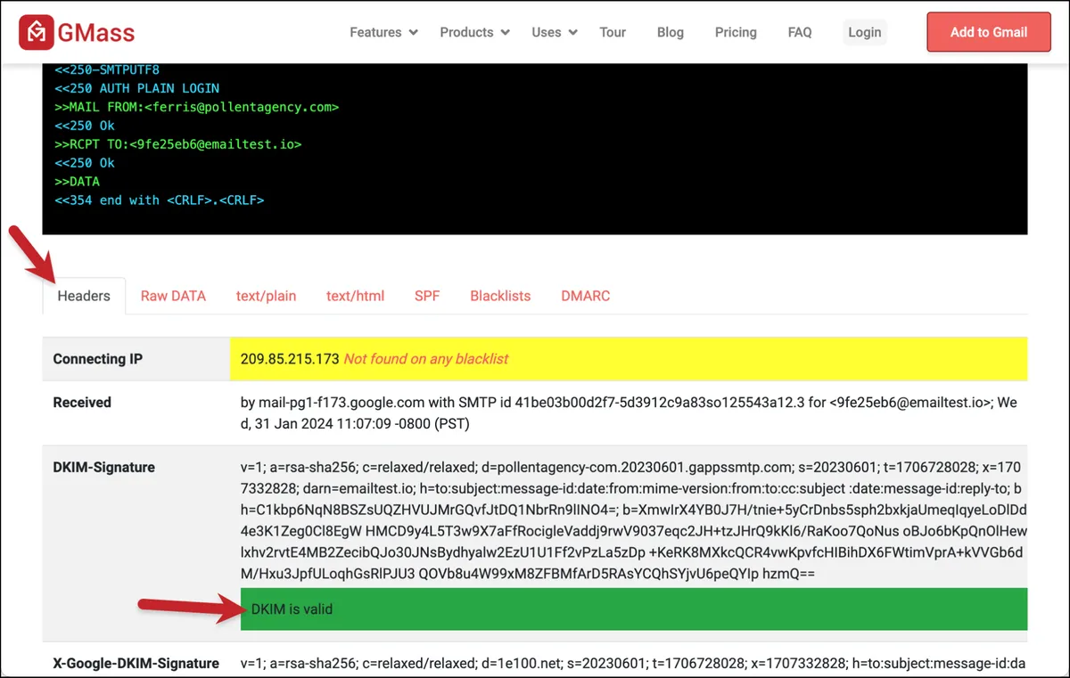 Check if you have DKIM set up