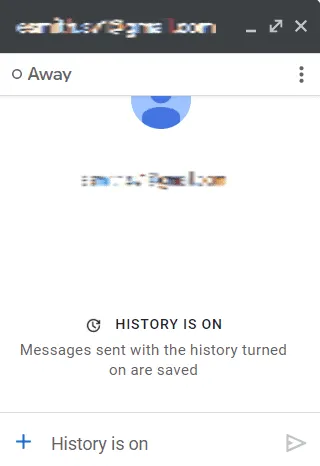 Chat history