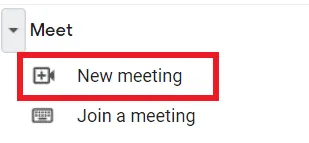 New meeting