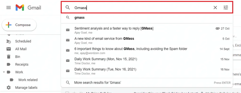 Search Gmass