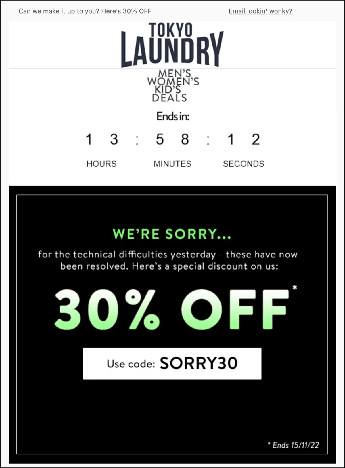 Oops with an offer