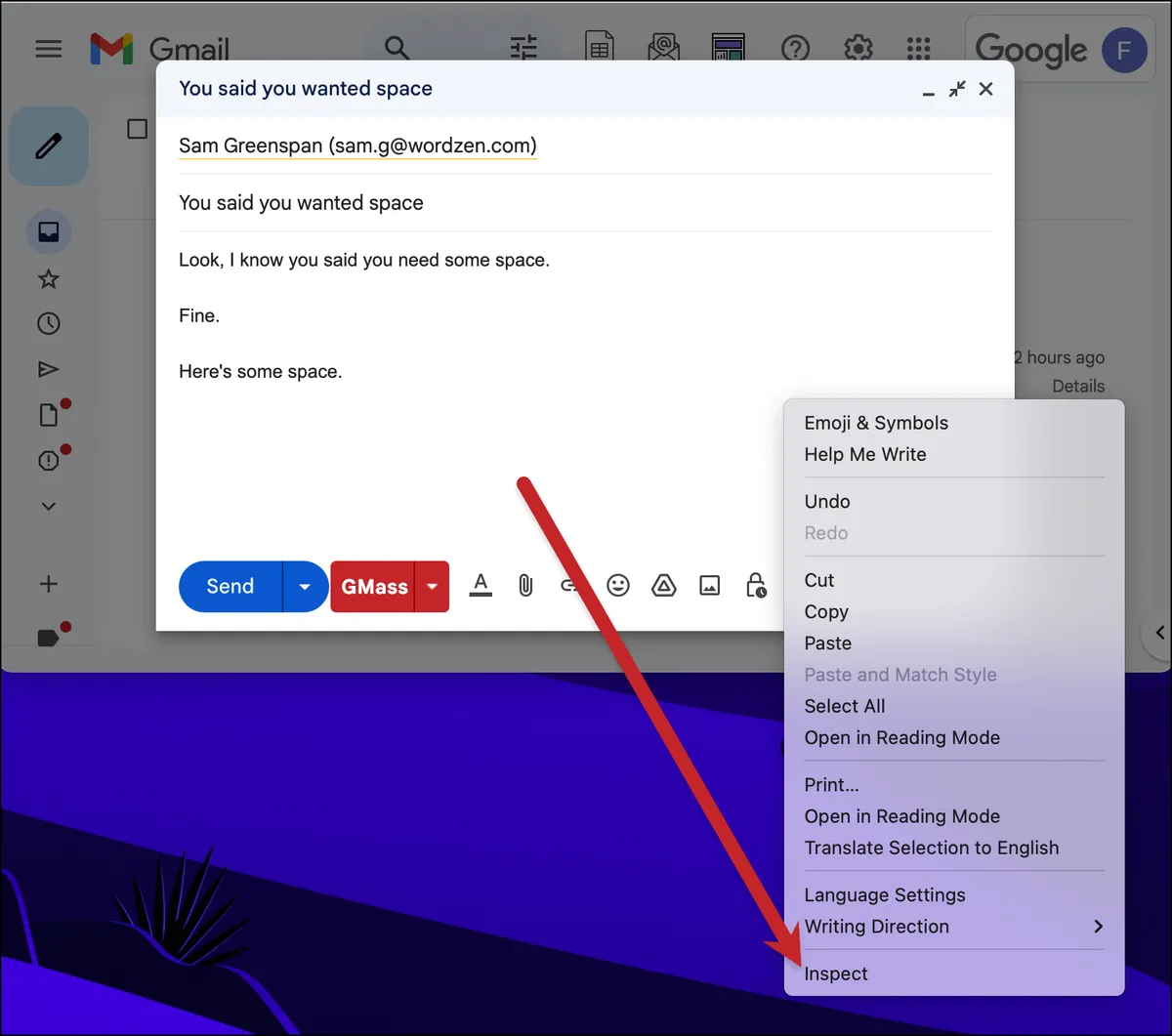 Bringing up the Google developer tools