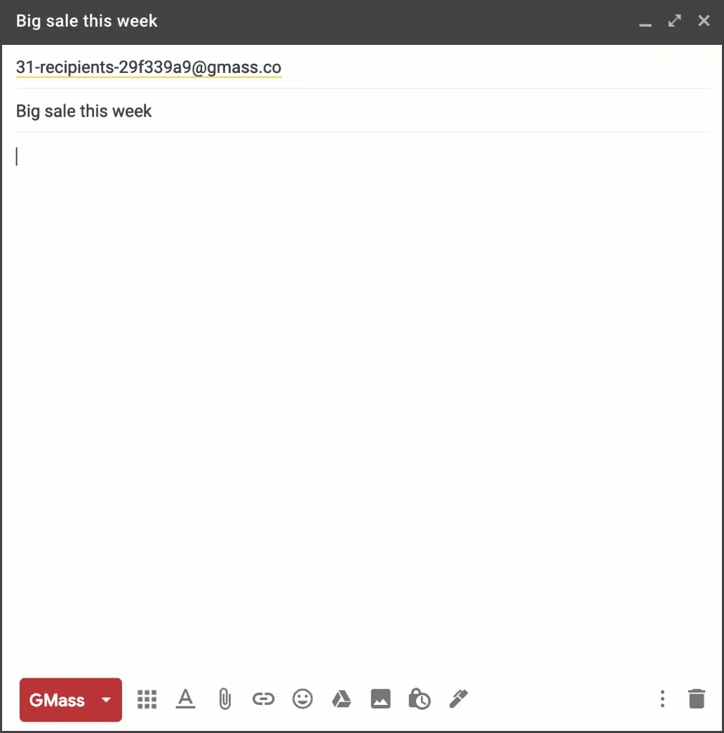 Conditional mail merge in Gmass