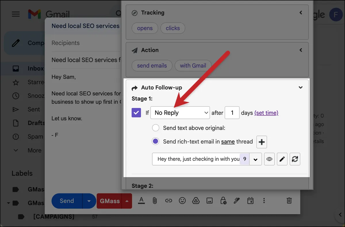 Good for auto follow-ups that stop on reply