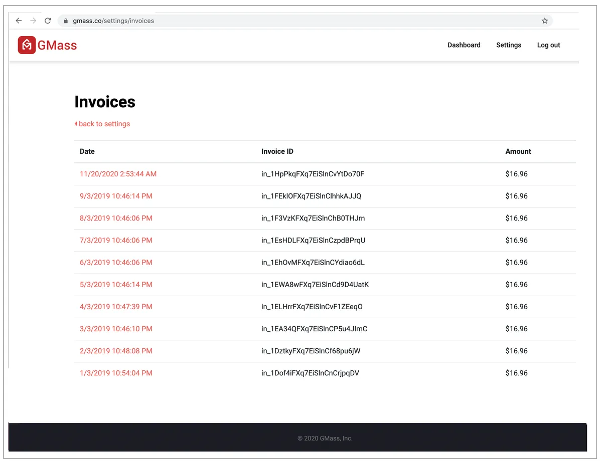 view your invoices