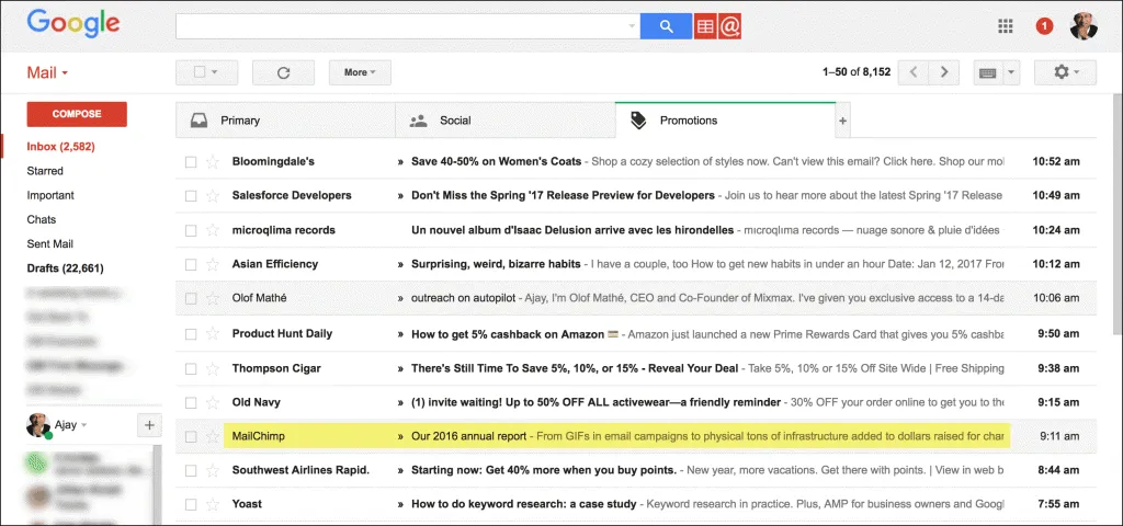 Look where the MailChimp Annual Report landed
