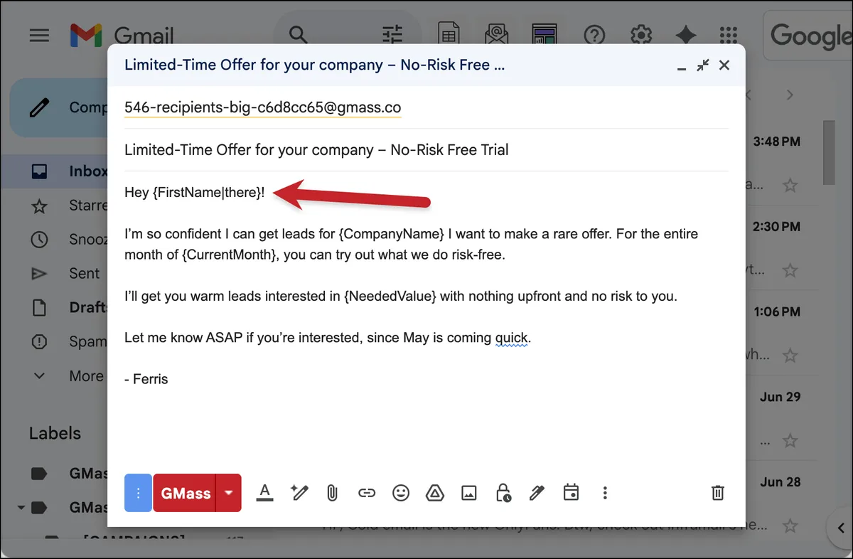 Use fallback values to avoid mail merge issues