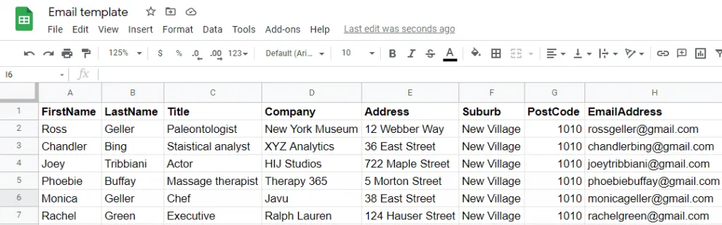 Google sheet