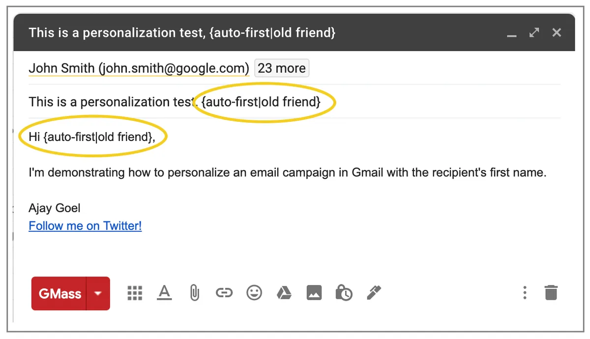 Auto first name detection