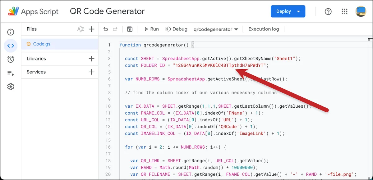 Paste in the Google Drive folder ID