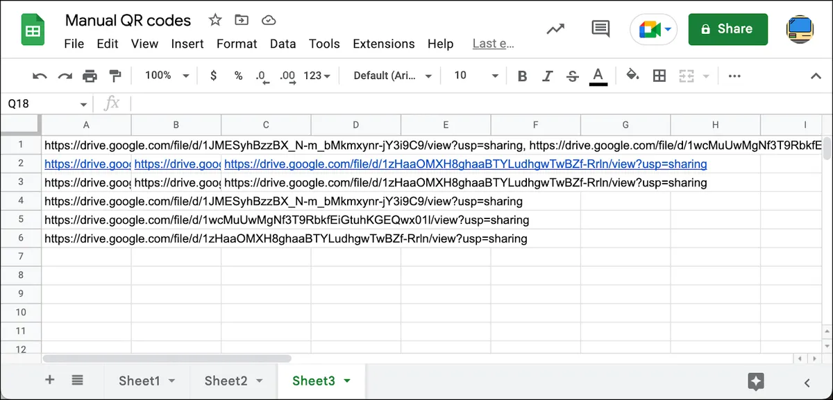 The transposed file links