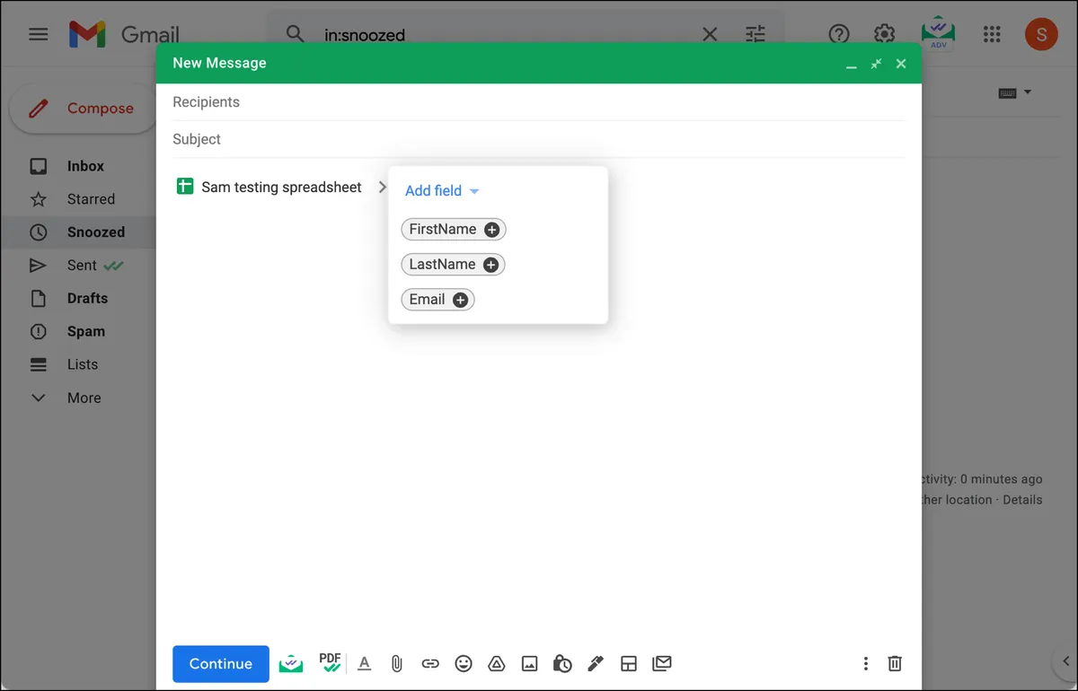 Personalization options with Mailtrack