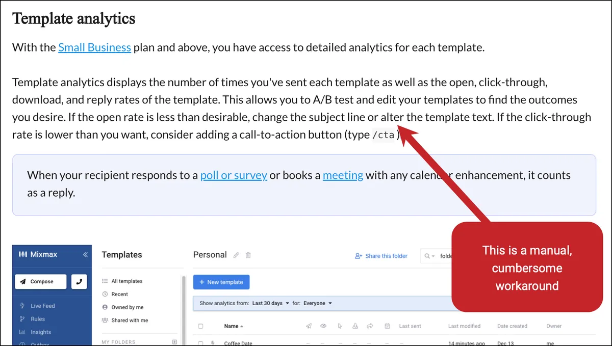 Mixmax's A/B testing workaround