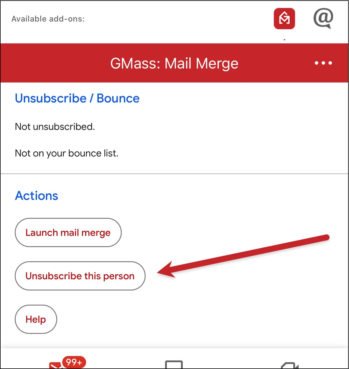Unsubscribing someone from mobile