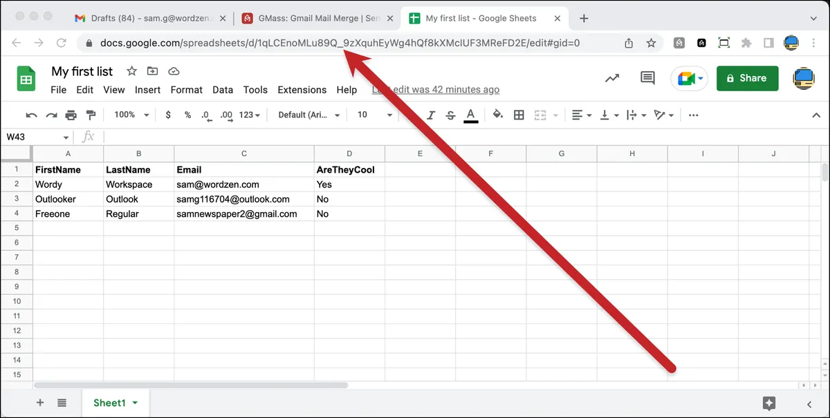 Get Google Sheet ID