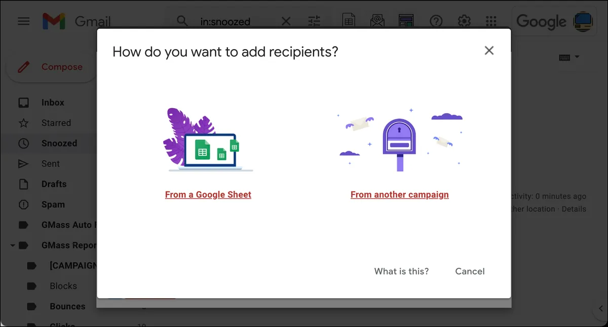 Choice of what to connect