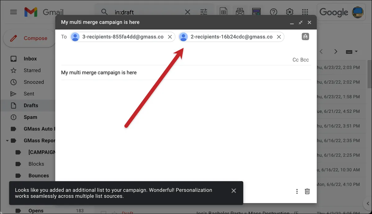 Paste it into your multi merge campaign